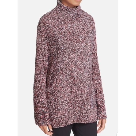 rag & bone Sweaters - Rag & Bone Women's Bry Merino Wool Mock Neck Oversized Sweater Red Black Medium‎